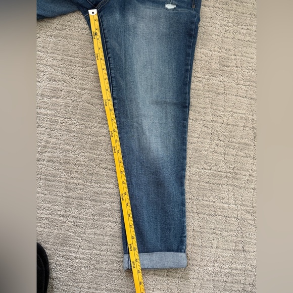 Democracy Distressed Blue Boyfriend Jeans - Picture 2 of 5